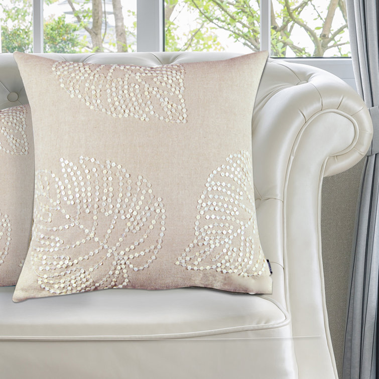 A1 Home Collections LLC Embroidered Feather Throw Pillow Wayfair